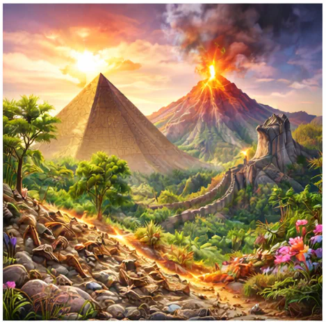 Historische Weltwunder und Naturphänomene