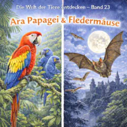 Ara Papagei und Fledermäuse