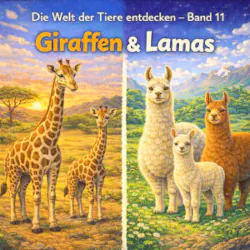 Giraffen und Lamas