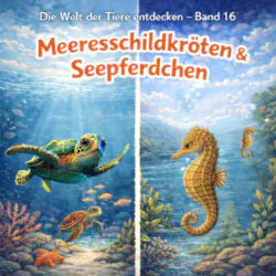 Meeresschildkröte und Seepferdchen