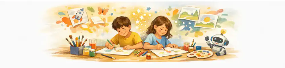 Kinder werden kreativ und malen